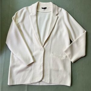 JCrew Ivory Sweater Blazer - Womens - size Large - NWOT